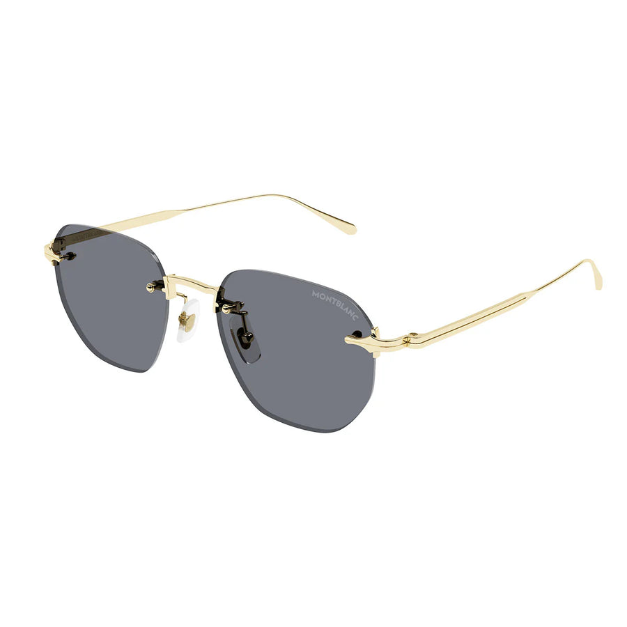 Montblanc Occhiali da Sole MB0405S 001 Oro/Grigio Chiaro